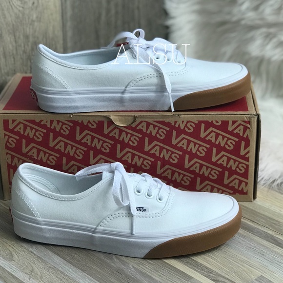 NWT VANS Authentic Gum Bumper True White Women’s - Picture 2 of 8